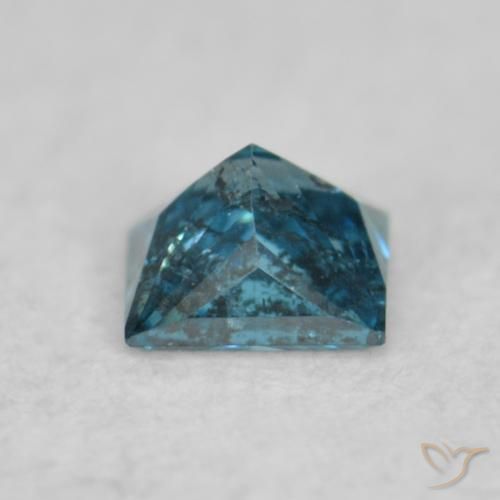 Diamante Azul natural de 0.09 ct, Cuadrado, SI