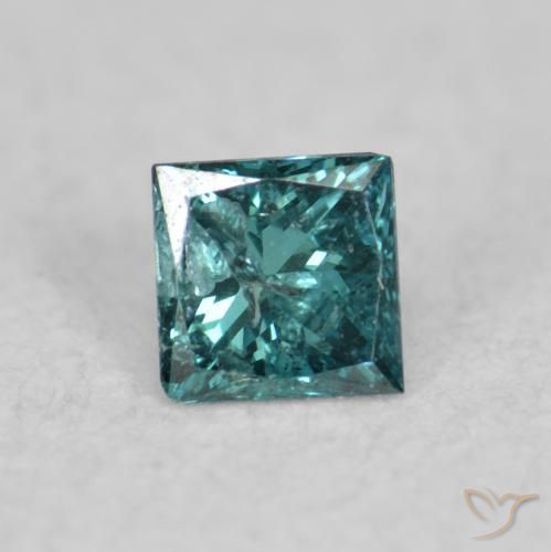 0.03ct Natural Verde Diamante, Cuadrado, VS-SI