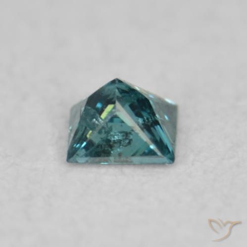 Diamante Verde natural de 0.03 ct, Cuadrado, VS-SI