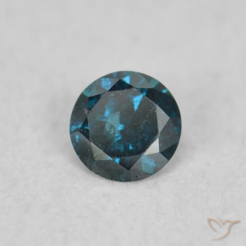 Diamante Azul natural de 0.04 ct, Redondo, VS-SI