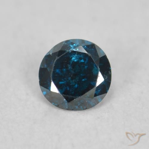 0.06ct Natural Azul Diamante, Redondo, VS-SI