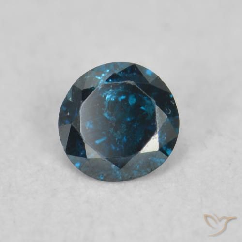 Diamante Azul natural de 0.06 ct, Redondo, VS-SI