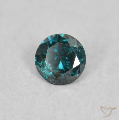 Diamante Azul natural de 0.03 ct, Redondo, VS-SI