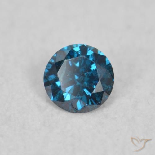 Diamante Azul natural de 0.05 ct, Redondo, SI