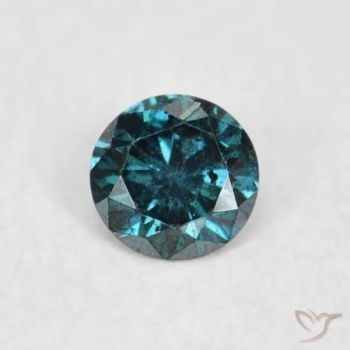 0.05ct Natural Azul Diamante, Redondo, VS