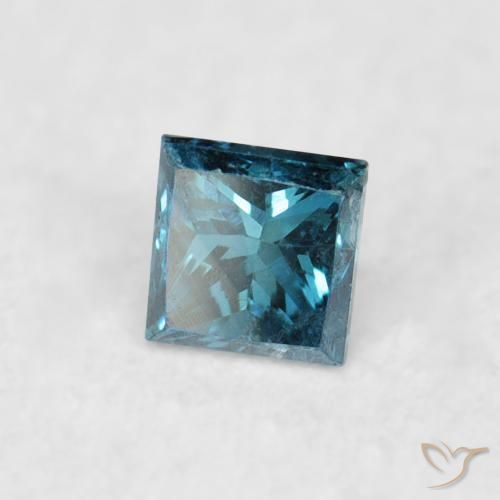 Diamante Azul natural de 0.05 ct, Cuadrado, VS