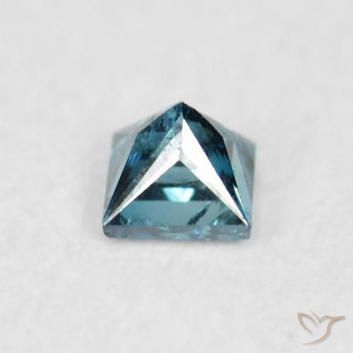 Diamante Azul natural de 0.05 ct, Cuadrado, VS