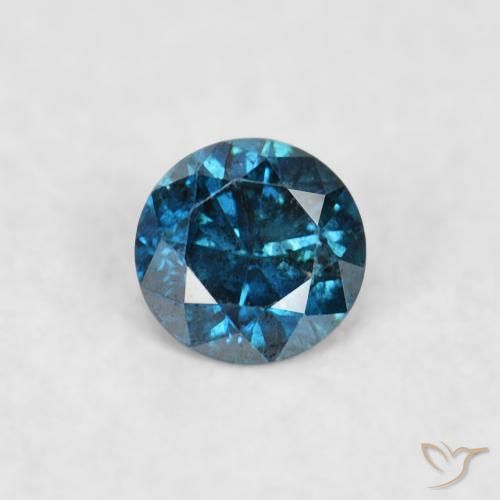 0.04ct Natural Azul Diamante, Redondo, VS