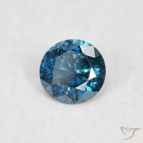 Diamante Azul natural de 0.04 ct, Redondo, VS