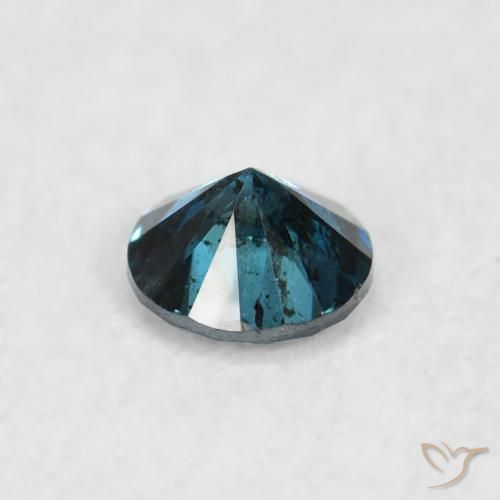 Diamante Azul natural de 0.07 ct, Redondo, VS