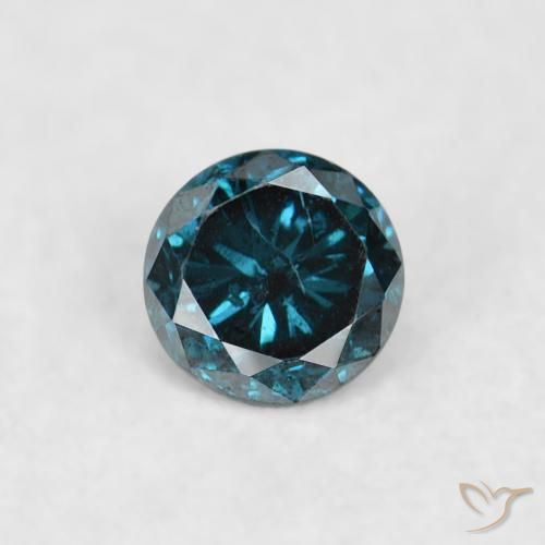 0.05ct Natural Azul Diamante, Redondo, VS