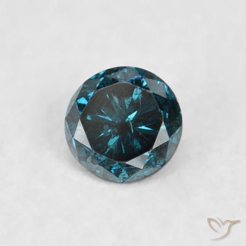 Diamante Azul natural de 0.05 ct, Redondo, VS