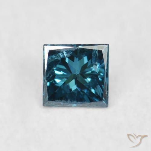 0.07ct Natural Azul Diamante, Cuadrado, VS