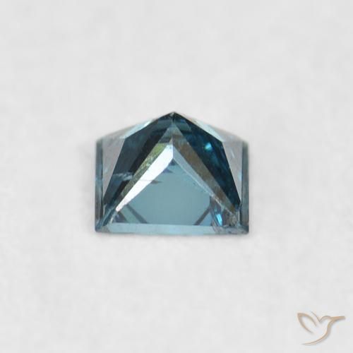 Diamante Azul natural de 0.07 ct, Cuadrado, VS