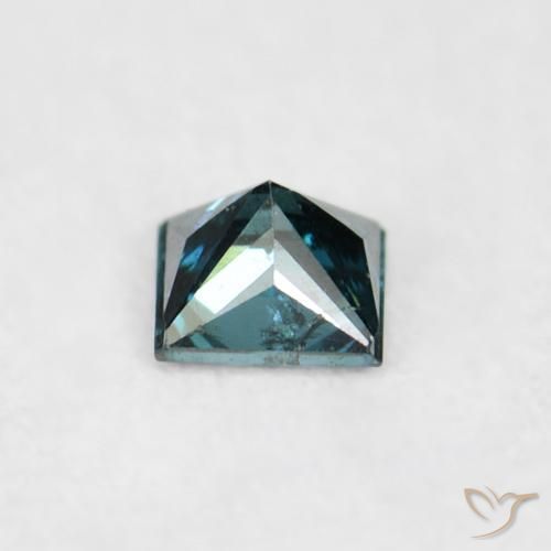 Diamante Azul natural de 0.06 ct, Cuadrado, VS
