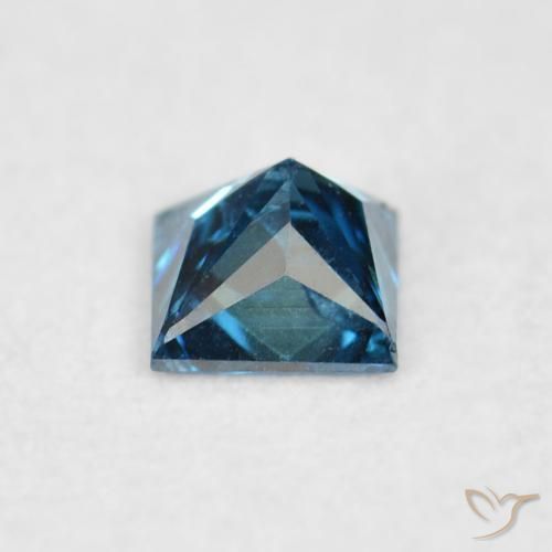 Diamante Azul natural de 0.08 ct, Cuadrado, VS-SI