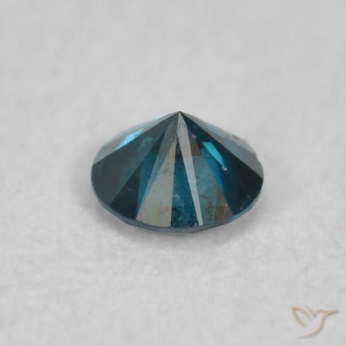 Diamante Azul natural de 0.04 ct, Redondo, VS