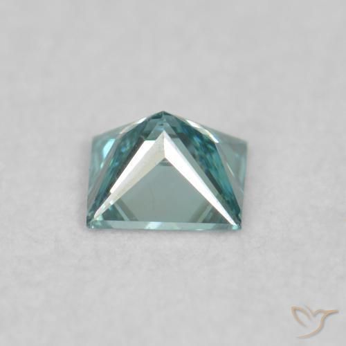 Diamante Verde natural de 0.03 ct, Cuadrado, VVS-VS