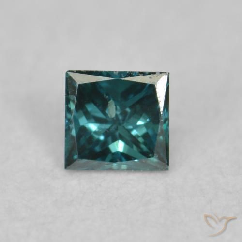 0.03ct Natural Azul Diamante, Cuadrado, VVS-VS