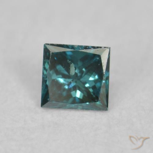 Diamante Azul natural de 0.03 ct, Cuadrado, VVS-VS