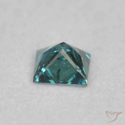 Diamante Azul natural de 0.03 ct, Cuadrado, VVS-VS