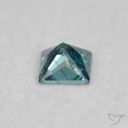 Diamante Azul natural de 0.02 ct, Cuadrado, VVS-VS