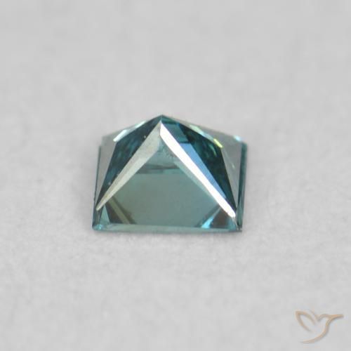 Diamante Azul natural de 0.04 ct, Cuadrado, VVS-VS