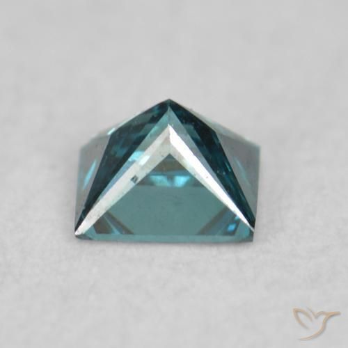 Diamante Azul natural de 0.07 ct, Cuadrado, VVS-VS