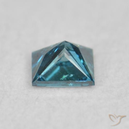 Diamante Azul natural de 0.05 ct, Cuadrado, VVS-VS