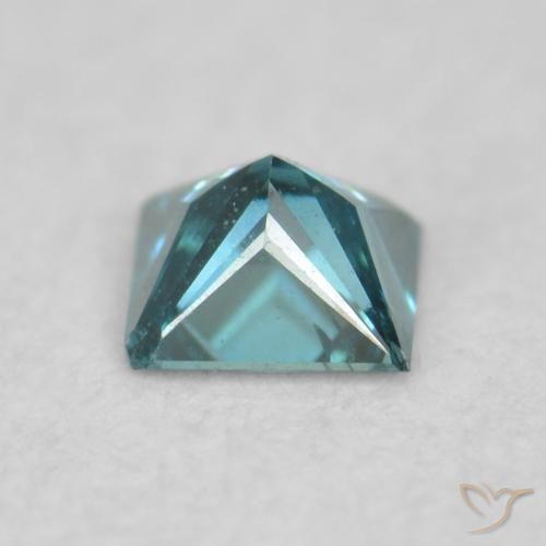 Diamante Azul natural de 0.08 ct, Cuadrado, VVS-VS