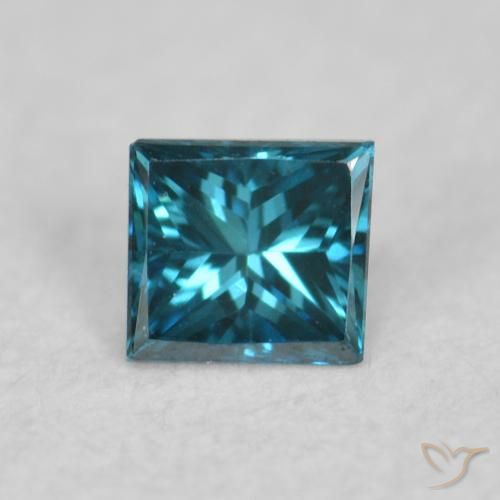 0.06ct Natural Azul Diamante, Cuadrado, VVS-VS