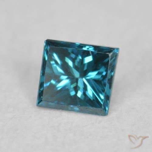 Diamante Azul natural de 0.06 ct, Cuadrado, VVS-VS