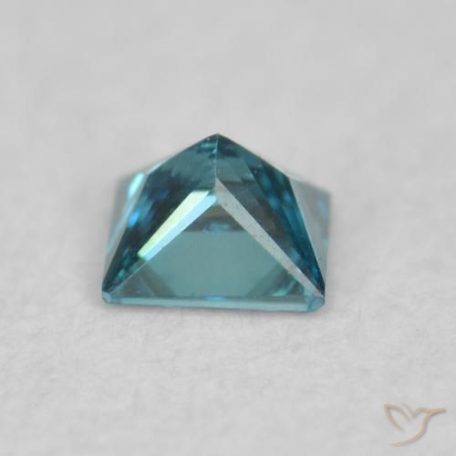 Diamante Azul natural de 0.06 ct, Cuadrado, VVS-VS