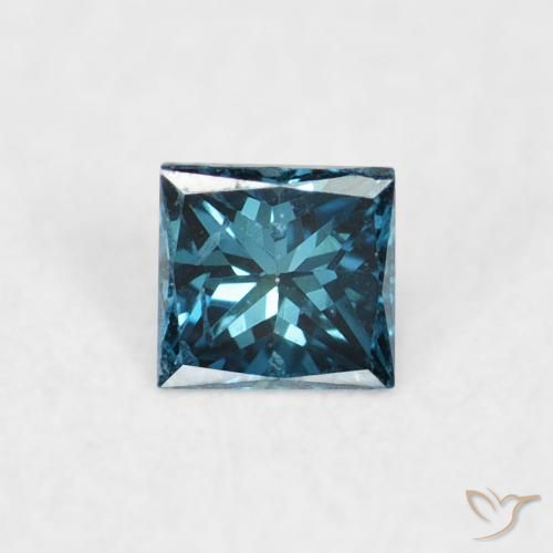 0.06ct Natural Azul Diamante, Cuadrado, VVS-VS