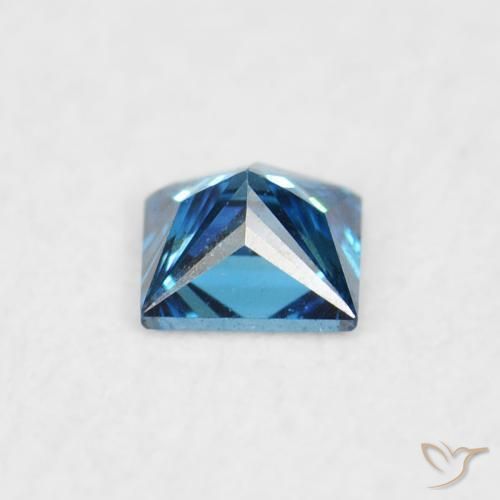 Diamante Azul natural de 0.05 ct, Cuadrado, VVS-VS