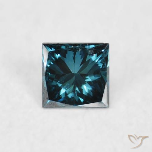 0.07ct Natural Azul Diamante, Cuadrado, VS-SI