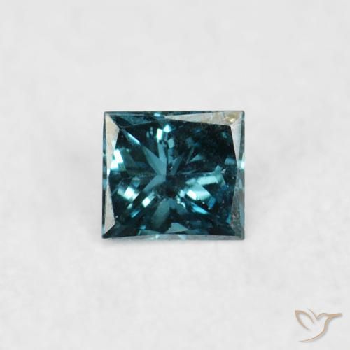 0.03ct Natural Azul Diamante, Cuadrado, VVS-VS