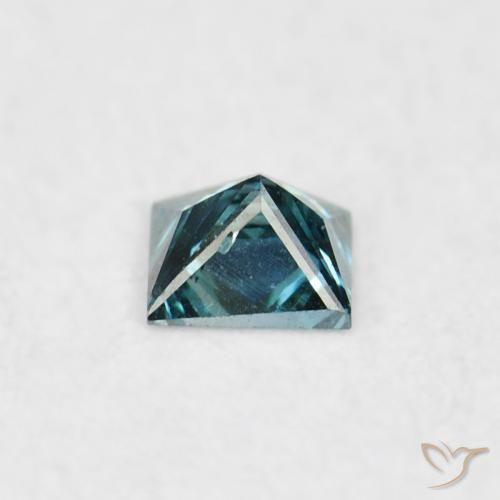 Diamante Azul natural de 0.03 ct, Cuadrado, VVS-VS