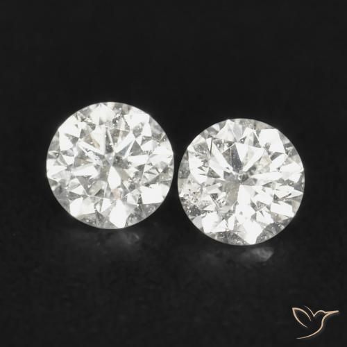 0.07ctw Natural H Diamante, Redondo, VS-SI