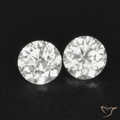 Gemas de Diamante H natural de 0.07 ct, Redondo, VS-SI