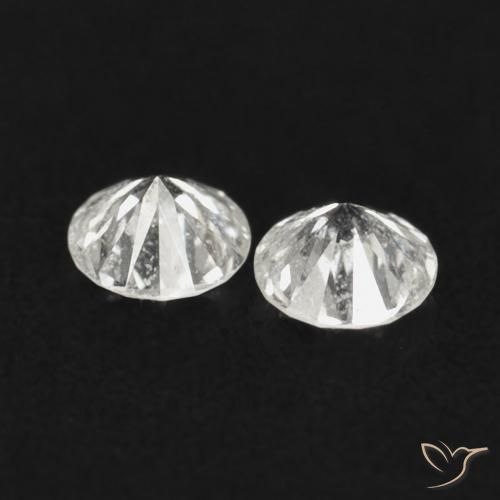 Gemas de Diamante H natural de 0.07 ct, Redondo, VS-SI