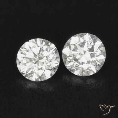 Gemas de Diamante H natural de 0.07 ct, Redondo, VS-SI
