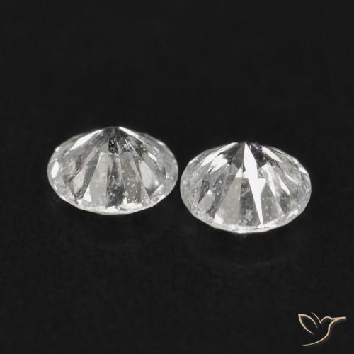 Gemas de Diamante H natural de 0.07 ct, Redondo, VS-SI