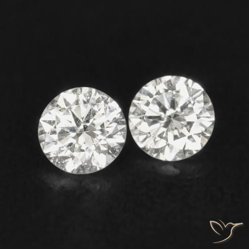 Gemas de Diamante H natural de 0.05 ct, Redondo, VS-SI