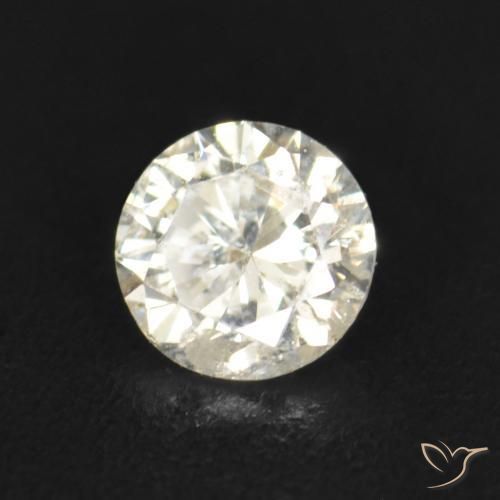 Diamante K natural de 0.07 ct, Redondo, VS-SI