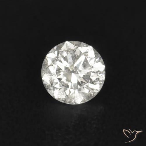 Diamante blanco natural de 0,02 ct, corte redondo, SI