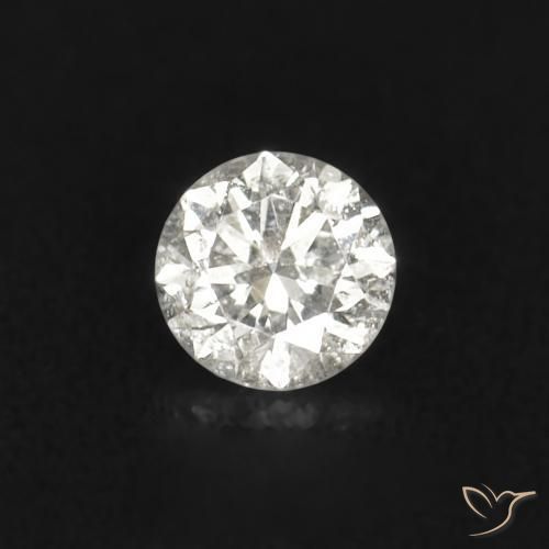 Diamante blanco natural de 0,02 ct, corte redondo, SI