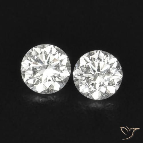 Gemas de Diamante H natural de 0.05 ct, Redondo, VS