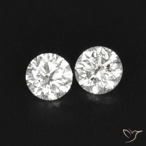 Gemas de Diamante H natural de 0.03 ct, Redondo, VS