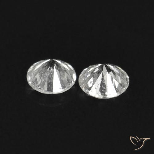 Gemas de Diamante H natural de 0.03 ct, Redondo, VS